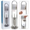 424363 Bathroom Solutions Toilet Paper/Brush Holder Stainless Steel Silver