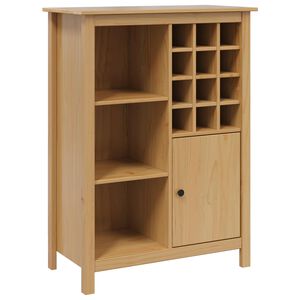 vidaXL Vīna skapis HILL Medus brūns 79.5 x 40 x 107.5 cm Cieta priede