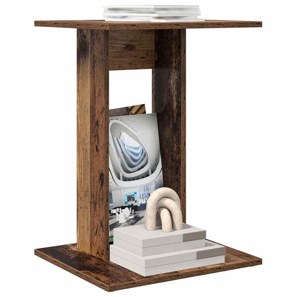 vidaXL Sānu galds Vecs koks 45 x 40 x 62,5 cm Inženierijas koks