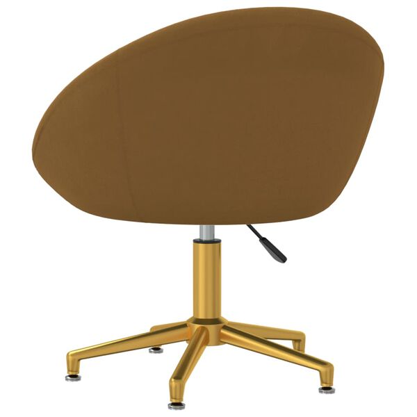 vidaXL biroja krēsls, brūns samts
