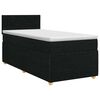 vidaXL Kontinentālā gulta ar matraci Melns 90 x 190 cm Audums