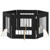 vidaXL Suņu vārti ar statīviem 6 pcs Melns ozols 60 x 60 cm
