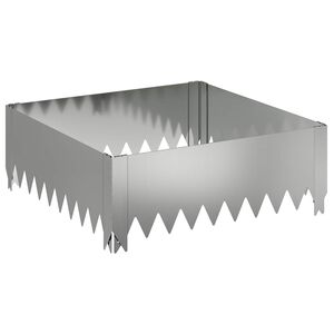 vidaXL Zāliena Apmale 60 x 60 x 20 cm Tērauds Sudraba