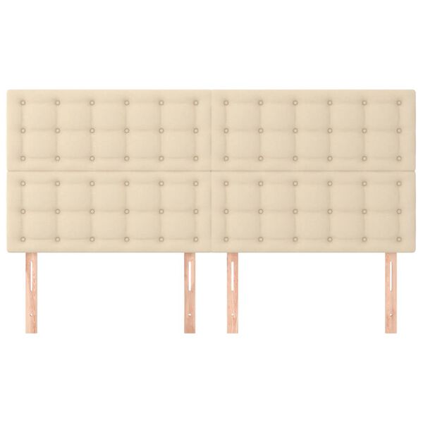 vidaXL galvgalis, krēmkrāsas, 180x5x118/128 cm, audums