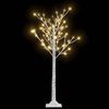 vidaXL Ziemassvētku koks, 128 LED, silti balta gaisma, 1,2 m