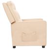 vidaXL atpūtas krēsls, atgāžams, krēmkrāsas audums