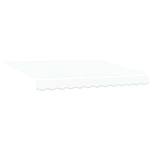 vidaXL Markīzes rezerves audums Balts 2,5 x 2 m Poliesters