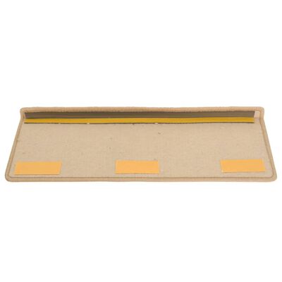 vidaXL kāpņu paklāji, 15 gab., 65x21x4 cm, zelta krāsā