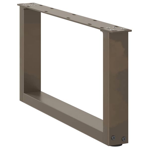 vidaXL kafijas galdiņa kājas, 2 gab., U-veida, dabīgs tērauds, 70x(30-31) cm