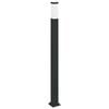 vidaXL stabveida gaismeklis ar kontaktligzdu, 110 cm, melns, IP44