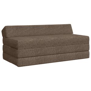 vidaXL Salokāms dīvāngulta Pelēkbrūna 120 x 60 x 49 cm Audums