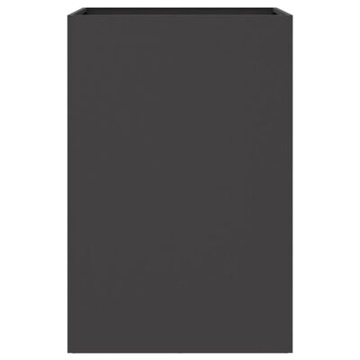vidaXL puķu kaste, melna, 52x48x75 cm, auksti velmēts tērauds