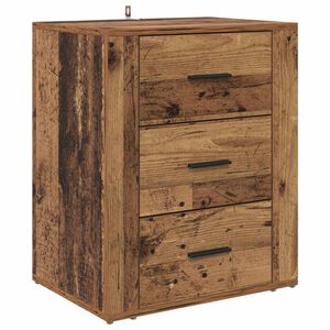 vidaXL Nakts skapītis Vecs koks 35 x 50 x 60 cm Inženierijas koks