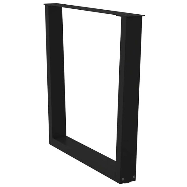 vidaXL ēdamgalda kājas, 2 gab., V-veida, melnas, 80x(72-73,3) cm, tērauds