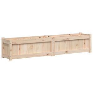 vidaXL dārza puķu kaste, 150x31x31 cm, priedes masīvkoks
