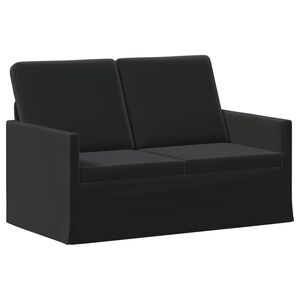 vidaXL Divvietīgs dīvāns Melns 130 x 81 x 82 cm Samts