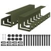 vidaXL Galda kabeļu organizators 2 gab. Olīvu zaļ&scaron; 43 x 10 x 10 cm