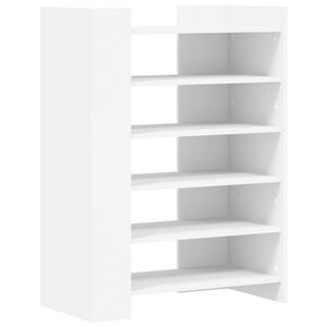 vidaXL apavu skapītis, balts, 74,5x37,5x100 cm, inženierijas koks