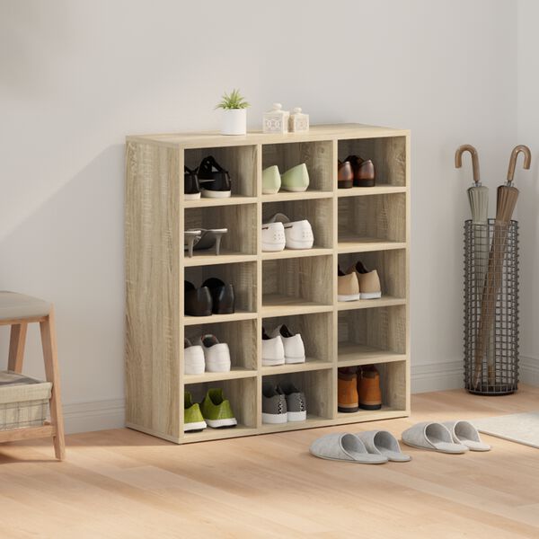 vidaXL Apavu skapis Sonoma ozols 77,5 x 30 x 83,5 cm Inženierijas koks