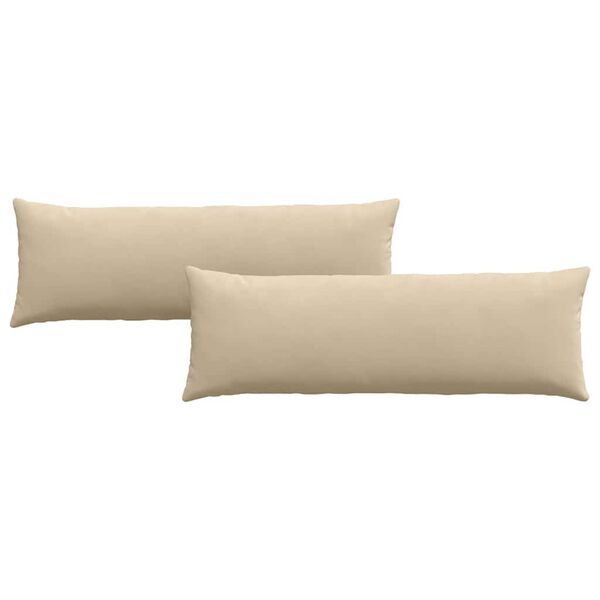 vidaXL Dīvāna spilveni 2 pcs Krēmkrāsa 120 x 40 cm audums