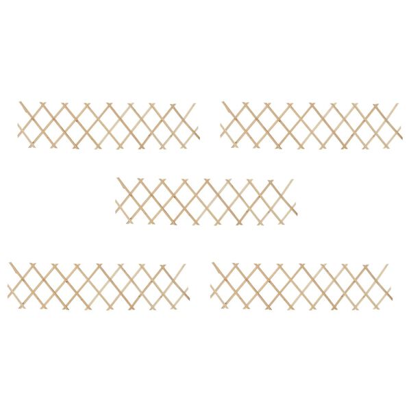 vidaXL špaleru žogi, 5 gab., 180x30 cm, egles koks