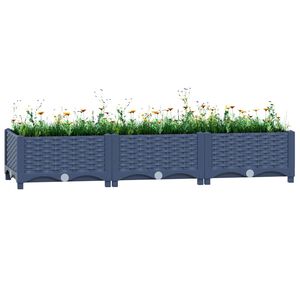 vidaXL puķu kaste, 120x40x23 cm, polipropilēns