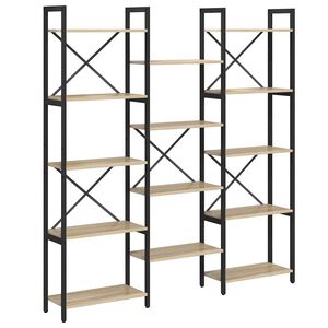 vidaXL Grāmatu plaukts 156 x 25 x 167 cm Inženierijas koks