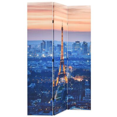 vidaXL istabas aizslietnis, 120x170 cm, saliekams, Parīze naktī