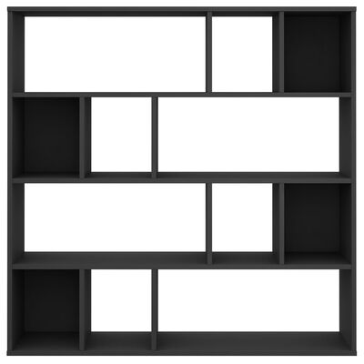 vidaXL istabas aizslietnis/grāmatu plaukts, 110x24x110 cm, melns