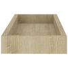 vidaXL sienas plaukti Loggia, 4 gab., ozolkoka, 40x15x4 cm, MDF