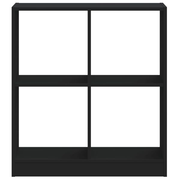 vidaXL grāmatu plaukts, melns, 68,5x32x75 cm, inženierijas koks