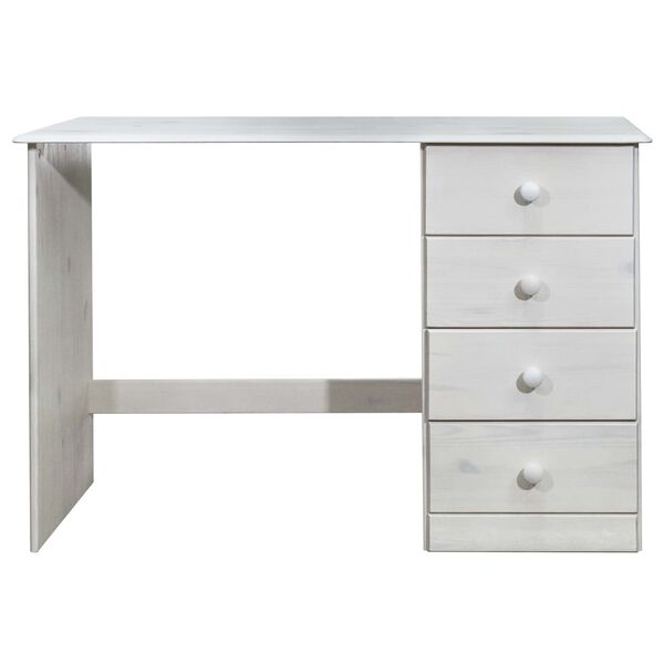 vidaXL rakstāmgalds ar 4 atvilktnēm, 110x50x74 cm, priedes masīvkoks