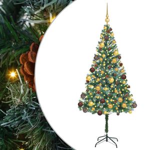 vidaXL Mākslīgā Ziemassvētku eglīte Zaļa 180 cm PVC un tērauds