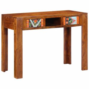 vidaXL Rakstāmgalds ar atvilktni ar uzglabā&scaron;anu Brūna 100 x 50 x 75 cm