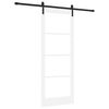 vidaXL Slīdo&scaron;ās durvis ORKDAL Balts un melns 83 x 211 cm
