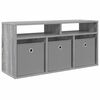 vidaXL Zemais galds ar atvilktni Pelēks Sonoma 87 x 27,5 x 43 cm