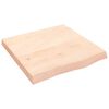 vidaXL galda virsma, 60x60x(2-6) cm, neapstrādāts ozola masīvkoks