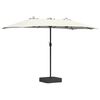 vidaXL Dārza parasols Smil&scaron;u 385 x 209 x 244 cm Poliesters un tērauds