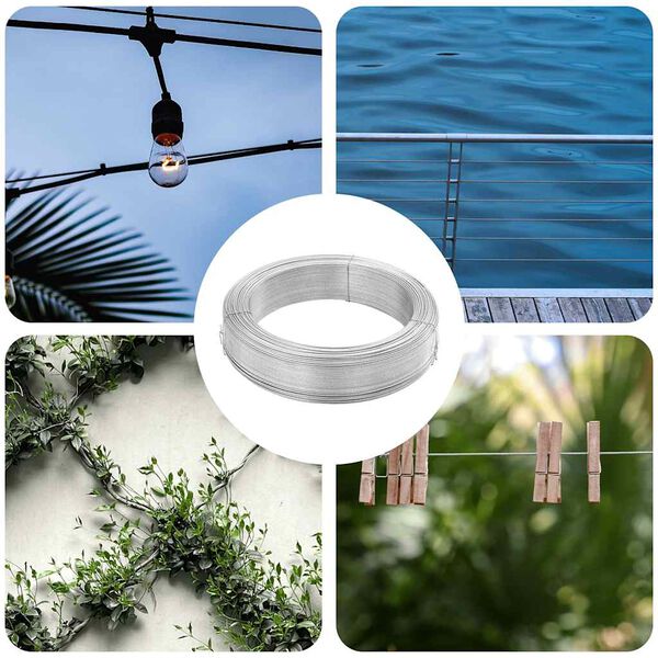 vidaXL žoga sasaistes stieple, 250 m, 3,8 mm, tērauds