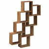 vidaXL sienas kuba plaukts vecs koks 90x15x119,5 cm inženierijas koks