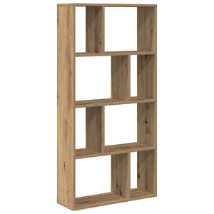 vidaXL grāmatu plaukts, koka krāsa, 60x20x120,5 cm, inženierijas koks