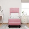 vidaXL Kastītes atsperu gulta ar matraci Rozā 80 x 200 cm Samts