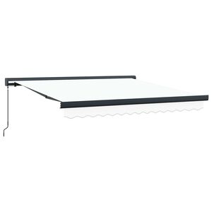 vidaXL Nolokāms markīze Balts 300 x 250 cm Audums un Alumīnijs