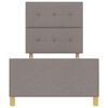 vidaXL Gultas rāmis ar galvas klāju Pelēkbrūna 100 x 200 cm audums