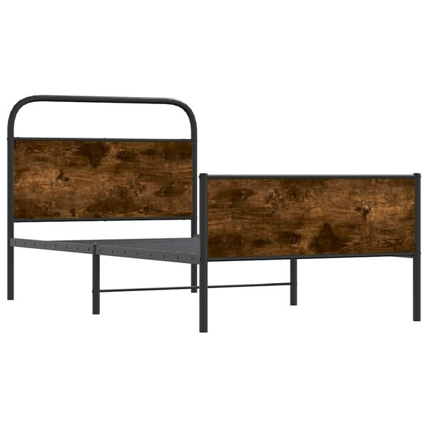 vidaXL gulta bez matrača, ozolkoka, 90x190 cm, inženierijas koks