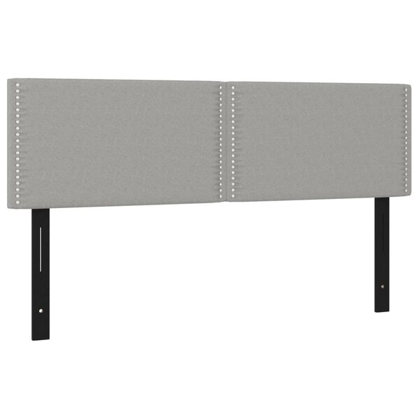 vidaXL gultas galvgaļi, 2 gab., 72x5x78/88 cm, gai&scaron;i pelēks audums