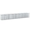 vidaXL Gabions pacelta gulta 2 gab. 400 x 50 x 60 cm Cinkota tērauda