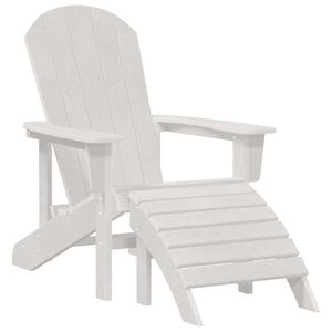vidaXL Adirondack krēsls Balts HDPE