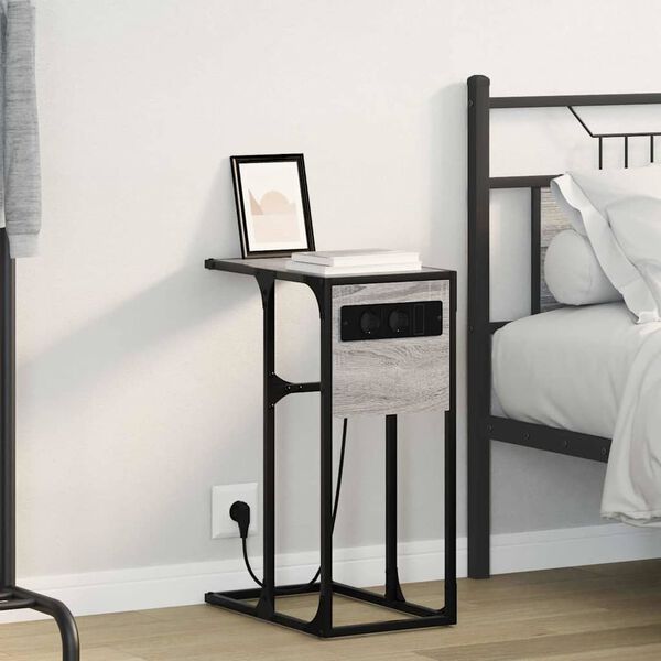 vidaXL Nakts skapītis Pelēks Sonoma 41,5 x 26 x 60,5 cm