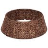vidaXL Ziemassvētku koka apmale Apaļ&scaron; Brūna &Oslash; 75 x 25 cm